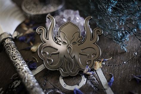 Cthulhu Pin Lovecraft Octopus Pin Occult 3d Cast Metal Pin Pins Lapel