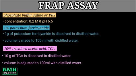 Ferric Reducing Antioxidant Power Assay FRAP Assay FRAP Assay For