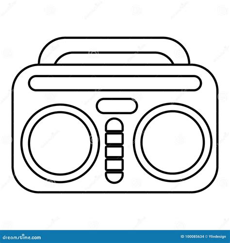 Boombox Outline Vector Illustration 4928860