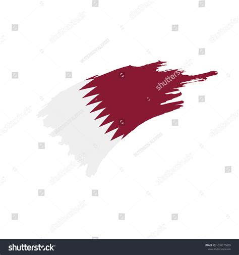 Qatar Flag Vector Illustration Stock Vector Royalty Free 1039175809