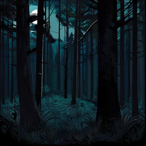 Premium Photo Creepy Summer Forest Gnearated By Ai