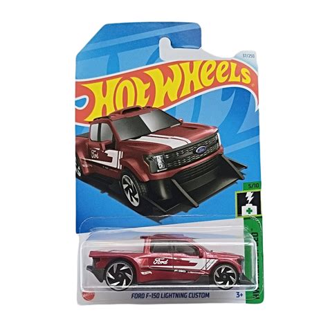 HOT WHEELS FORD F LIGHTNING CUSTOM RED HW GREEN SPEED SCALE HTB MATTEL