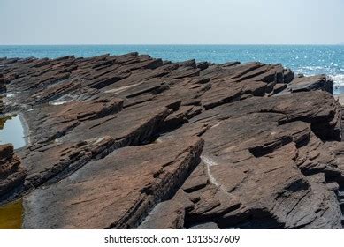 Sedimentary Rocks Variety Marine Abrasion Landforms Stock Photo ...