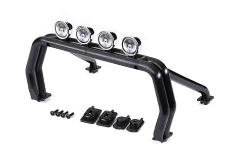Traxxas Black Roll Bar With Replica Lights Includes Mounts