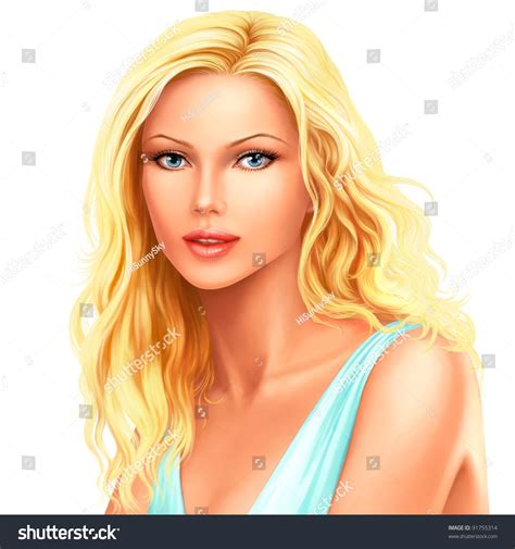 Beautiful Sexy Blonde Girl Face Fashion Stock Illustration Shutterstock