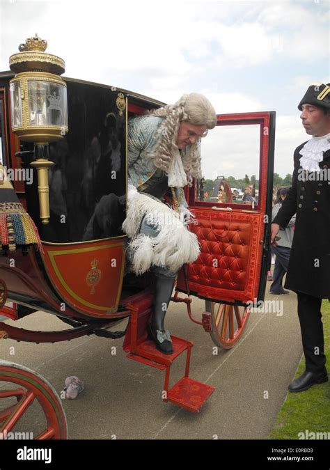 Amateur Actor Wilhelm Lilje Dressed As Prince George Elector Of Hanover Poses Outside Of