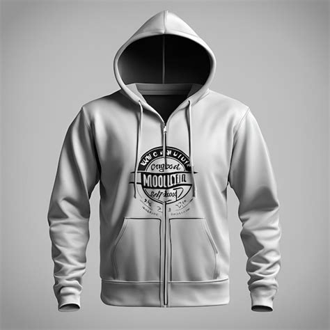 Zip Up Hoodie Mockup Template Premium Ai Generated Image