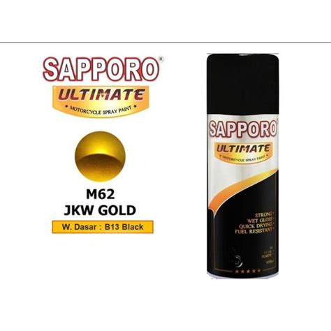 Jual SAPPORO ULTIMATE M62 JKW GOLD METALLIC DIAMOND CAT SEMPROT SPRAY