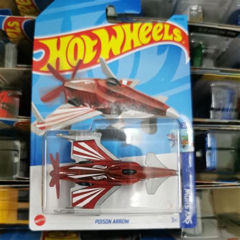 MERAH Hot Wheels Poison Arrow Red Red B23 Fighter Jet Air Plane Hotwheels Shopee Malaysia
