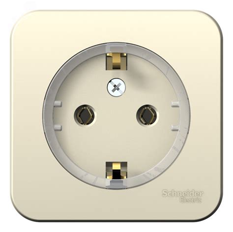 Розетка BLANCA наружная, с заземлением, без шторок, (тонкая), с ...