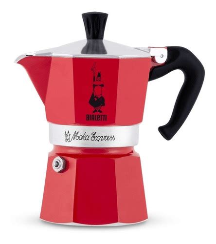 Cafetera Italiana Bialetti Moka Express Roja 6tz Aluminio El Rey De