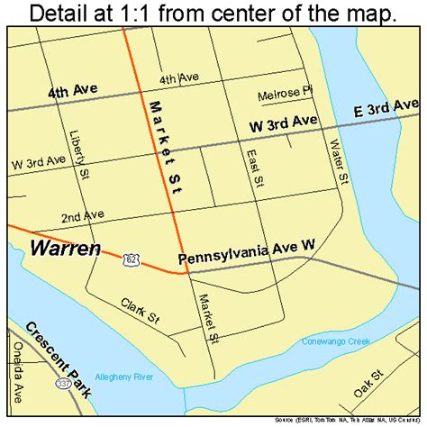 Warren Pennsylvania Street Map 4281000