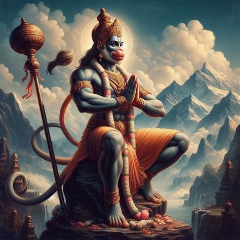 Shri Hanuman Dhyan Mudra Destroyer Roop Of Hanuman 8k Bodybuilder