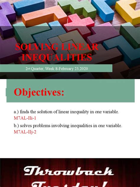 Solving Linear Inequalities | PDF | Inequality (Mathematics ...