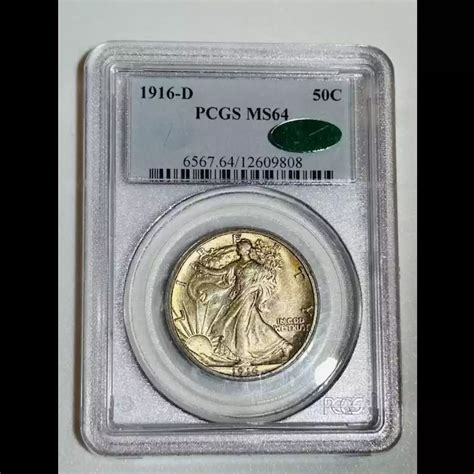 1916 D Walking Liberty Half Dollar PCGS MS 64 CAC Bob Paul Rare Coins