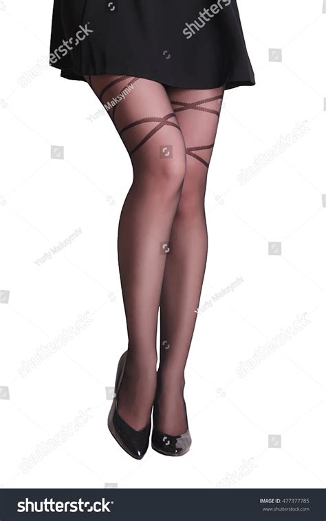 Beautiful Naked Legs Pantyhose Over White Stock Photo Shutterstock