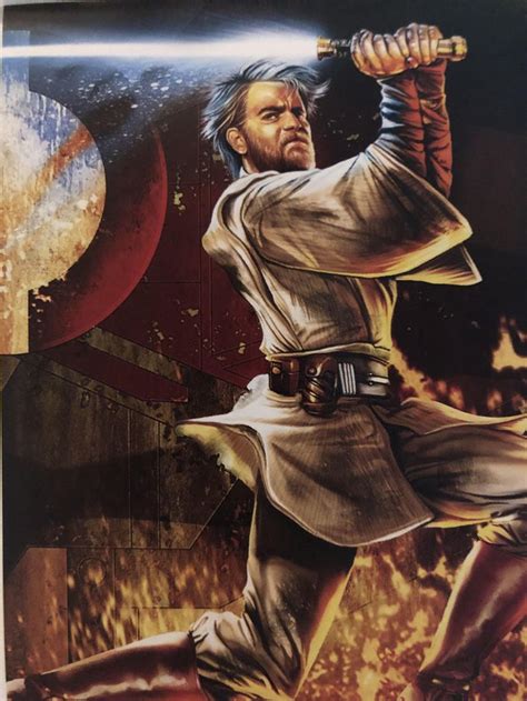 This Obi Wan Artwork On My Star Wars Calendar Today Looks Awesome