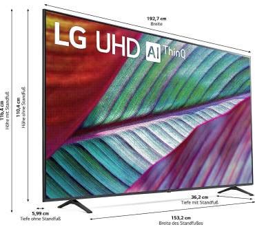 LG 86UR78006LB: 1,8 gut | Bild am oberen Ende der Größenskala, Dolby ...