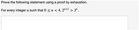 Solved Prove The Following Statement Using A Proof By Chegg