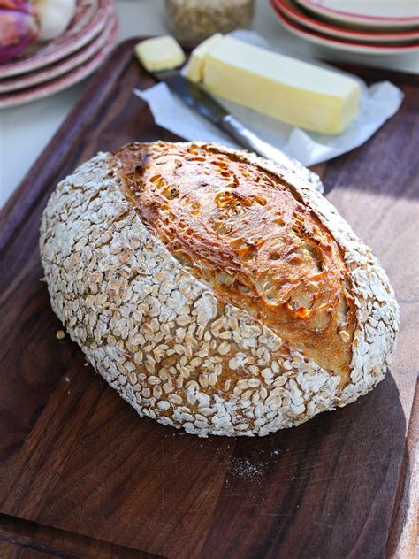 Honey Toasted Oatmeal Sourdough Bread Perfect Grilled Cheese Recipe