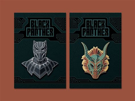 Black Panther Enamel Pins By Dkng On Dribbble