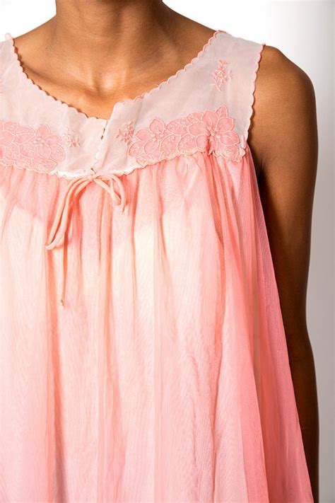 Pink Babydoll Scalloped Lace Lingerie Vintage Slip Dress Tunic Etsy