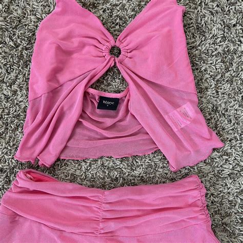 Y K Hot Pink Piece Set Flowy Fairy Bimbo Cute Depop