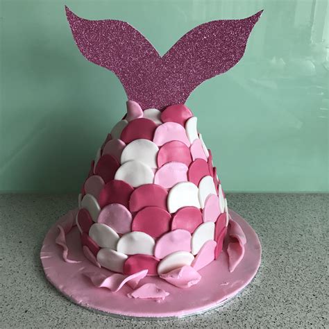 Mermaid Tail Cake Pink Mermaid Cake Mermaid Cakes Mermaid