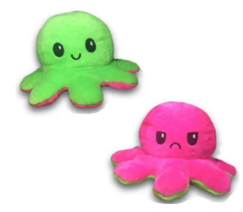 Осьминог вывернушка , двухсторонний зеленый -розовый - купить с ...