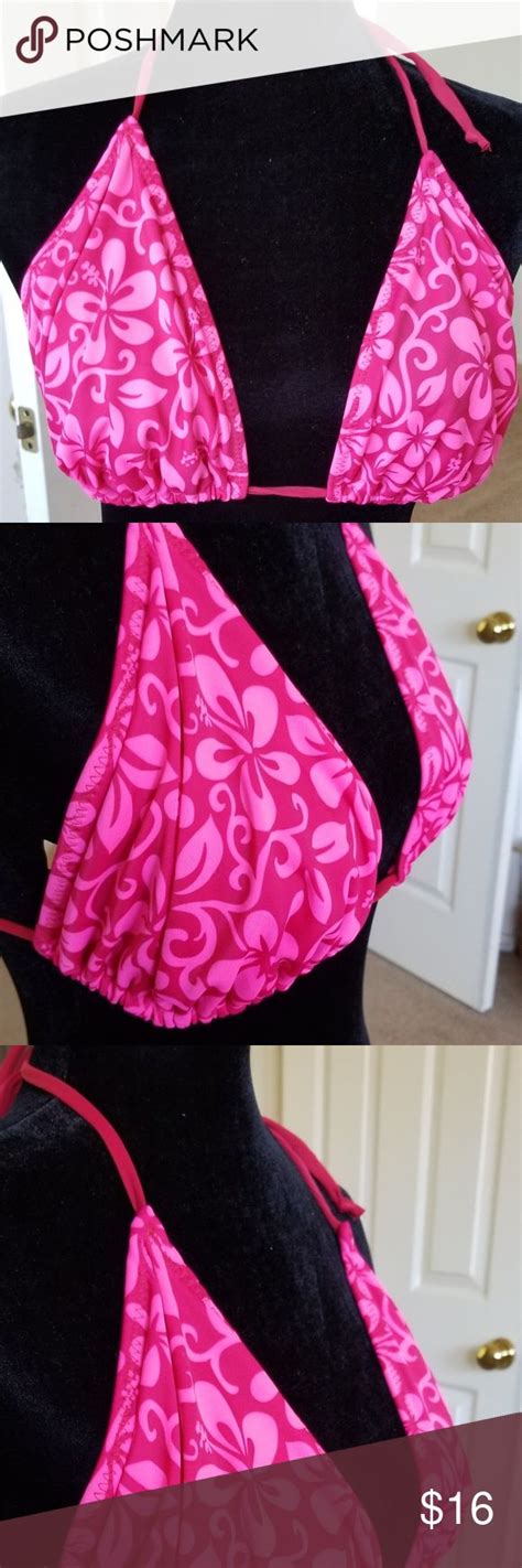 Pink Hawaiian Print Plus Size Bikini Top DD DDD Plus Size Bikini Plus Size Bikini Tops