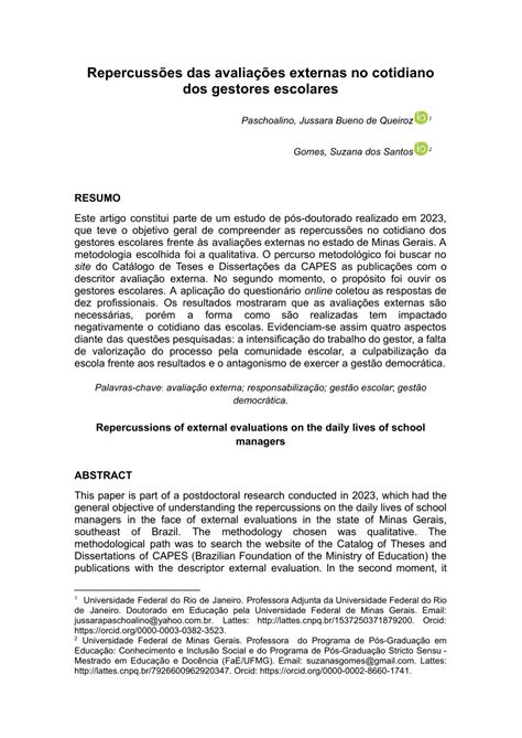 Os Resultados Das Avaliações Externas No Brasil Principalmente Os Resultados