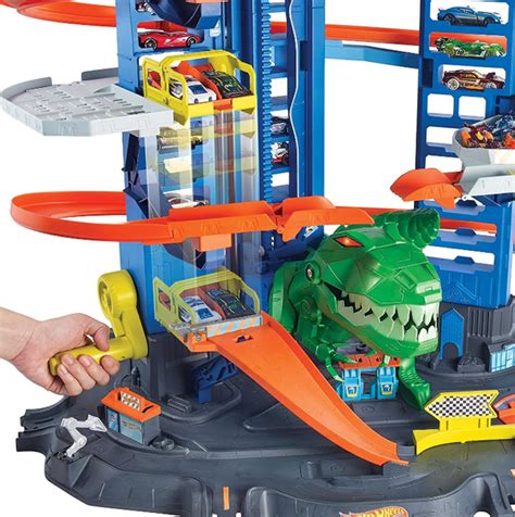 HOT WHEELS ZESTAW MEGA GARAŻ T REXA MATTEL GJL RTV AGD Zabawki