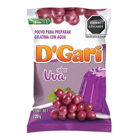 Polvo Para Preparar Gelatina Dgari De Agua Sabor Uva G Walmart