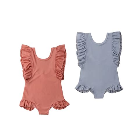 Kleinkind Kinder Baby M Dchen Sommer Einteiliges Bademode Badeanzug Bikini M Dchen R Schen