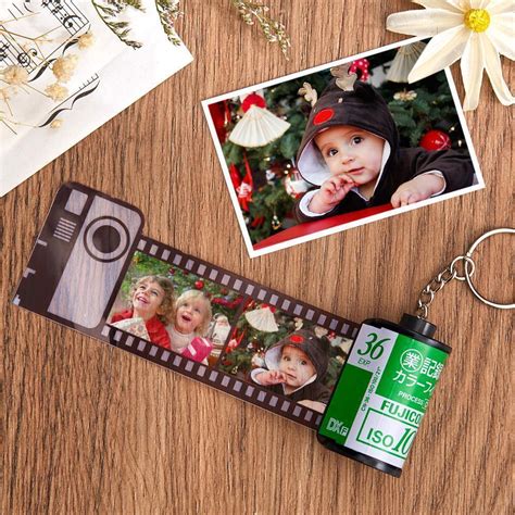 Personalized Photo Film Roll Keychain Keychain With Picture And Song