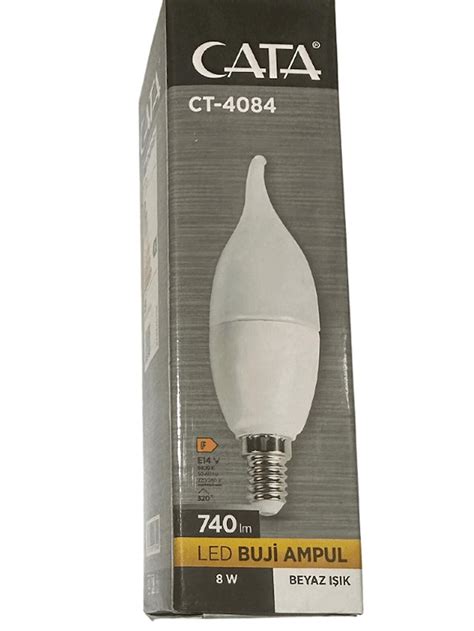 Cata CT 4084 8W 6400K Beyaz Işık E14 Duylu Led Kıvrık Buji Ampul