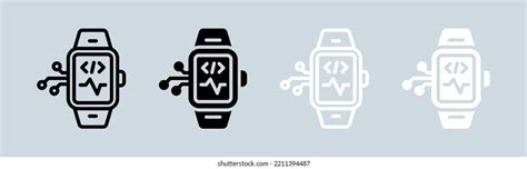 Icono De Smartwatch Conjunto En Blanco Vector De Stock Libre De