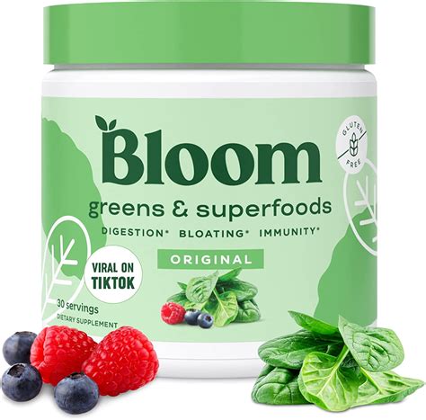 Bloom Nutrition Super Greens - Digestive Health & Bloating Relief with ...
