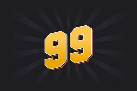 number  vector font alphabet yellow  number  black background