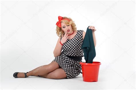 Beautiful Pin Up Blonde Stock Photo Evdoha