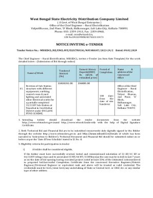 Fillable Online WBSEDCL West Bengal State Electricity Distribution