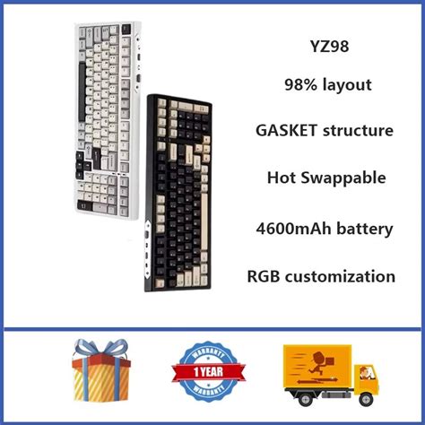 Yunzii Yz Wireless Mechanical Keyboard Gasket Structure Hot Swappable Rgb Custom Mechanical