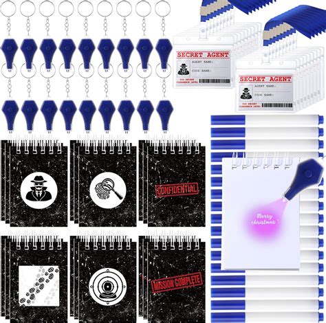 Amazon.com: Qilery 72 Pcs Detective Spy Party Favors Include Mini ...