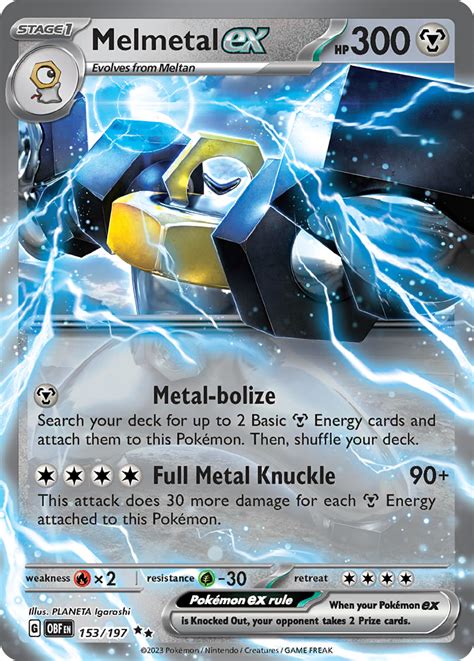 Melmetal Ex Obsidian Flames Pokemon Card Pikawiz