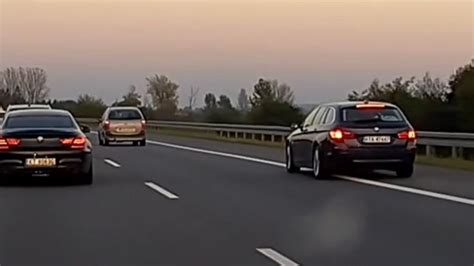 BMW 5 RTA47667 27 09 2023 Wyprzedzanie pasem awaryjnym na A4 Kraków