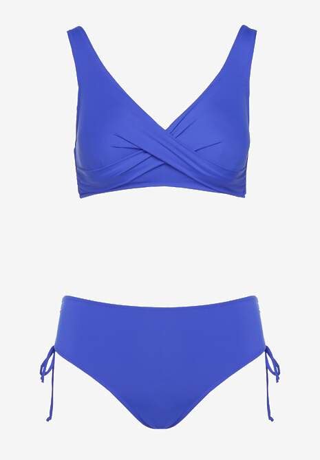 Niebieskie Bikini Biustonosz I Majtki Figi Z Wi Zaniem Kinalisa Renee