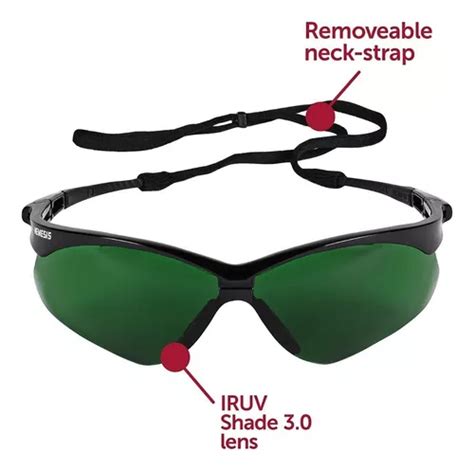 Lentes De Seguridad Nemesis V30 Sombra 3 0 Para Oxycorte Color Negro