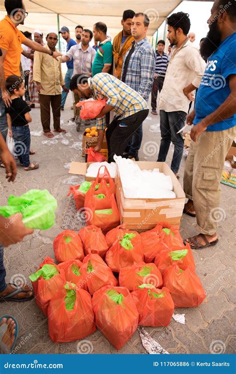 Food Packages Distribution In Mosque During Ramadan Iftar Meal