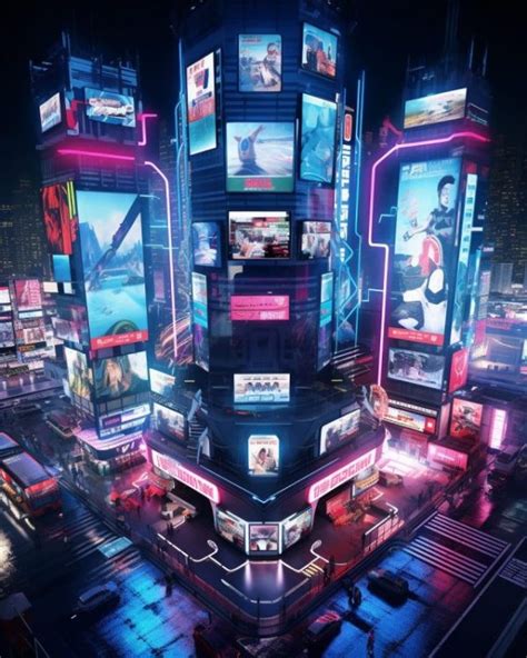 Cyberpunk Shopping Malls