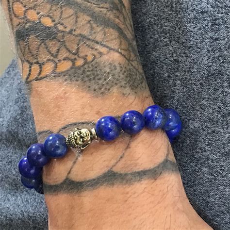 Inner Truth Buddha And Lapis Beads Bracelet Mm Beaded Bracelets